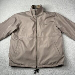 Burberrys London Reversible Nova Check Biege Bomber Jacket Men's Medium Vtg 90's